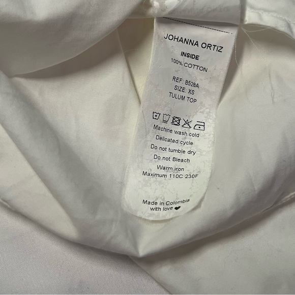 Johanna Ortiz Tulum Off Shoulder Blouse Top White XS - Picture 8 of 16